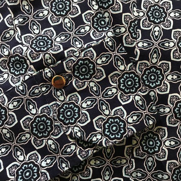 EUC Dana Buchman Blue 3/4 Sleeve Blouse Sz L - Picture 2 of 3